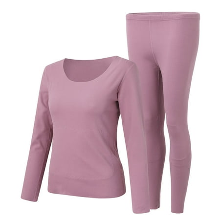 

Winter Keep Warm Christmas Gift For Women Crew Neck Fleece Lined Long Sleeve Thermal Underwear Vest Winter Tops Slim Tops 1 Pack Pants 1 Pack Tops 2 Pices Pack Thermal Pajama