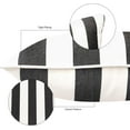 thumbnail image 4 of Decorative Patio Throw Pillows Pack of 2 Water Resistant Pillow Set of 2(18" x 12") Double Printed Rectangle Pillow for Outdoor Sofa&Chair,Black Stripes, 4 of 14