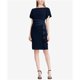 thumbnail image 1 of American Living Vestido de vaina con volantes y ribete de satén para mujer, azul, 16 American Living Vaina, 1 of 1