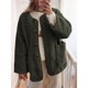 thumbnail image 5 of Abrigos de Invierno para Mujer, de Larga, con Botones, Chaquetas de Forro Suave, Ropa de Abrigo, Moda de Otoño Verde S, 5 of 9