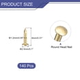 thumbnail image 2 of Uxcell 140Pcs Clavos Pequeños de 1.2x8mm (DxL) Clavos de Latón Redondos para Proyectos de DIY en Madera, Tono de Latón, 2 of 6