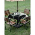 thumbnail image 4 of Outdoor Tablecloth with Umbrella Hole for Patio/Picnic/Party/Camping, Black Forest Waterproof Table Cloth Square Cover Washable, Nature Foggy Mountain Pine Tree (60"x 60"), 4 of 9