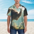 thumbnail image 2 of Fotbe Majestic Ostrich In Forest Hawaiian Shirt for Men Unisex Summer Beach Casual Short Sleeve Cotton Linen Button Down Shirts-Large, 2 of 5