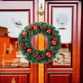 thumbnail image 4 of Christmas Wreath Door Hanging Decoration Bronze Plastic Rattan 12in Wreath for Home Hotel Mall Indoor Outdoor Holiday Decor, 4 of 6