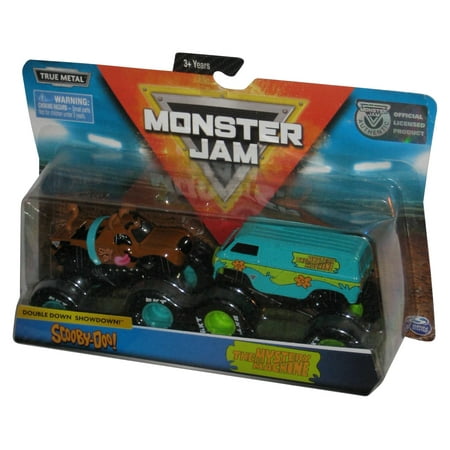 Hot Wheels Monster Jam Scooby-Doo & Mystery Machine (2019) Double Down Showdown Toy Truck Set 2-Pack
