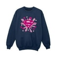 thumbnail image 1 of DC Comics Boys Superman Pink Hearts And Stars Logo Sweatshirt, 1 of 3