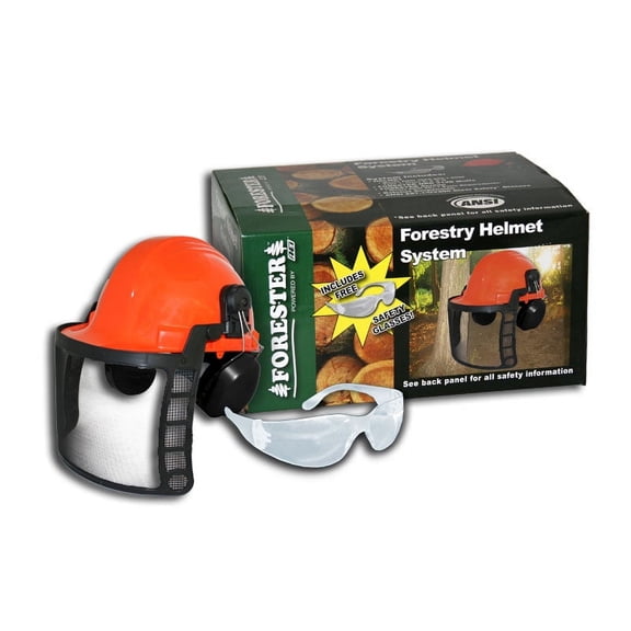 Forester Orange Complete Forestry Chainsaw Helmet System. One Size Fits Most. Part Number 8577.
