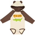 thumbnail image 3 of Inktastic Half Birthday 1/2 Boy Alligator Boys Long Sleeve Baby Bodysuit, 3 of 5