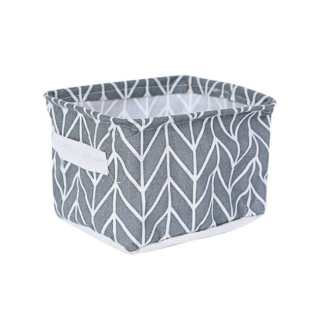 EGNMCR Closet Organizers and Storage, Storage Trunks & Bag Canvas Storage Bins Basket Organizers Foldable Fabric Cotton Linen Storage Bins For Makeup Book Baby Toy Basket Storage basket