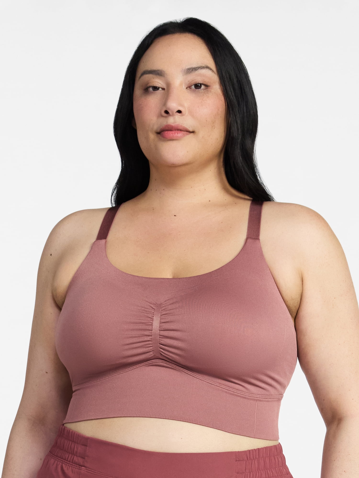 Avia Women's Low Support Longline Scoop Neck Sports Bra, Sizes S-XXXL