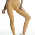 thumbnail image 3 of Qarigey Correr Jogging Mujeres Pantalones de yoga de cintura alta Primavera Verano Niñas Gimnasio Fitness Pantalones deportivos Leggings Ropa Prendas para la parte inferior del cuerpo Amarillo S, 3 of 6