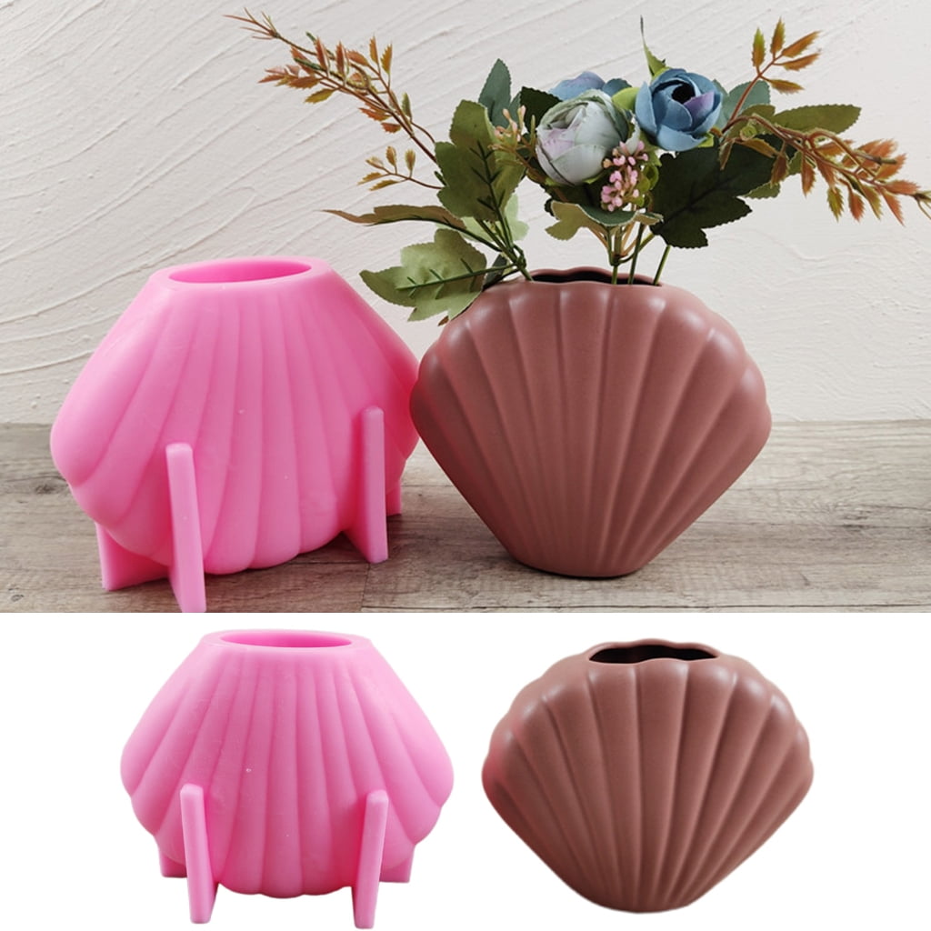 lanema Shell Vase Molds for Storage Bottle Candle Holder Epoxy Resin Casting Mold Tool