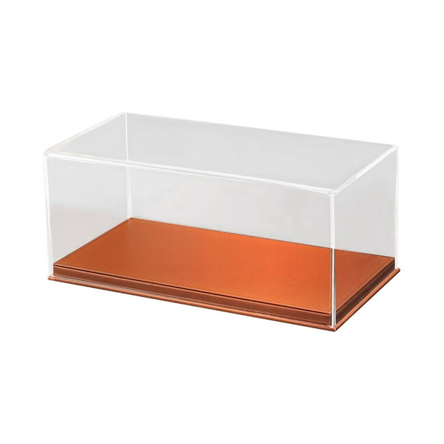 lionlar 1:64 Scale Model Cars Showcase Clear Acrylic Display Case for Action Figures brown base