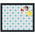 thumbnail image 2 of PinPix 17x14 Custom Cork Bulletin Board Light Blue Polka Dot Poster Board Has a Fabric Style Canvas Finish, Framed in Light Blue Polka Dot, by ArtToFrames (PinPix-344), 2 of 6