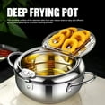 thumbnail image 3 of Deep Fryer Pot, Stainless Steel Fry Pot with Fahrenheit  and Oil Drip Drain Rack, Extra Large Tempura Frying Pot with Lid, Frying Chicken Pot for Kitchen French Fries,, 3 of 7