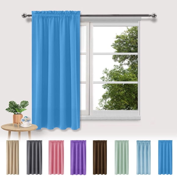Paquete de 2 Cortinas de Seda Lisas con Aislamiento Térmico y Ahorro de Energía Opacas y, Beige MNFD