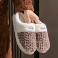 thumbnail image 6 of Slippers for Women,Lined Indoor Slippers Warm Shoes With Soft Comfortable Sole For Winter Home Wear,Womens Slippers,Coffee,44, 6 of 9