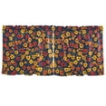 thumbnail image 7 of Yayeee Kitchen Curtains Tier Set of 2 Light Filtering 57"x24" Over Sink Window Panels, Yellow Floral, 7 of 7