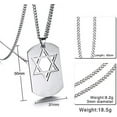 thumbnail image 3 of Star of David Pendant Shield Necklace Men,Six Pointed Star Estrella De David Amulet Necklace for Men, 3 of 6