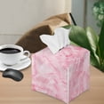 thumbnail image 2 of ZUXONGSY Marble Print Square Tissue Box Cover PU Leather Tissue Cube Box Cover Lightweight Tissue Box Cover Waterproof Tissue Box Cover Home Accessories Decoration, 2 of 7
