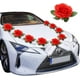 thumbnail image 1 of Decoración de coche para boda, decoración de coche, decoración de organza, decoración de rosas para pareja de novios, guirnalda de boda, decoración de coche para boda, romántico día de San Valentín, 1 of 5