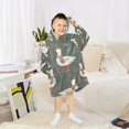 thumbnail image 6 of FORMRS Wearable Blanket Hoodie with Sleeves for Kids Cozy Flannel Sweatshirt, Winter Goose, 6 of 7