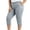 *1-Gray, variant on VBVC Women's Elastic Waist Capri Jogger Pants , Lightweight Stretchy Cropped Pants For Women,Ladies' Athletic Trousers with Visible Stitching Pockets,Beige,XL-5XL