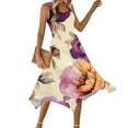 thumbnail image 7 of Floral Sleeveless Midi Dress for Women Summer Casual Tank A Line Dress Vacation Sundress, 7 of 7