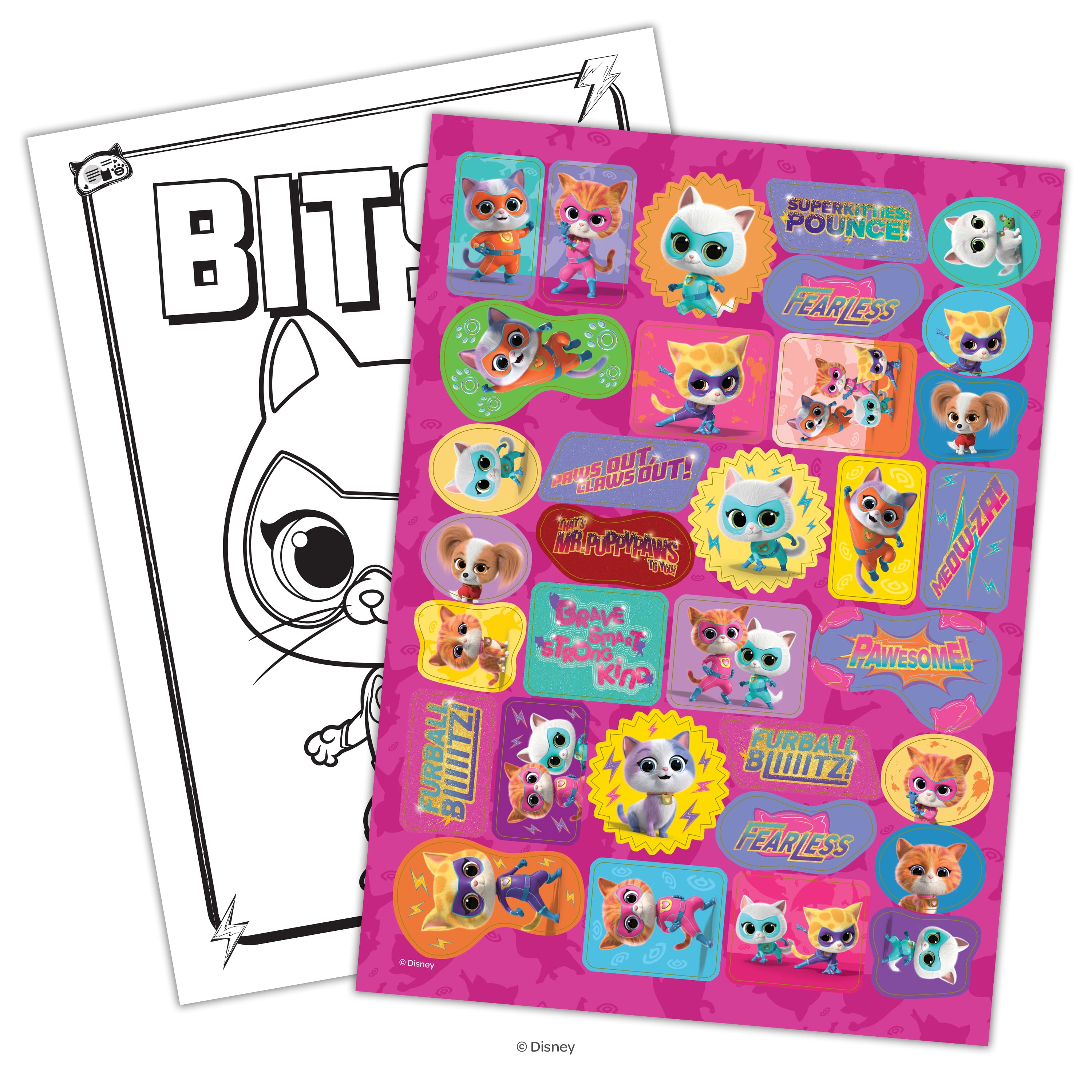Disney Super Kitties Coloring and Activity Book with Stickers, 64 Pages by Bendon ISBN: 09781690282785