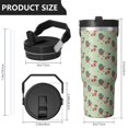 thumbnail image 4 of Christmas 30oz Handheld Travel Tumbler with Handle – Double Wall Stainless Steel Insulated Cup, Flip Straw Lid, Leak-Proof & BPA-Free for Hot and Cold Drinks – Durable Coffee & Juice Mug Black, 4 of 7