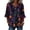01#Dark Purple, variant on Women's Halloween Button V Neck Ruffle 3/4 Sleeve Casual Loose Blouse