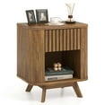thumbnail image 1 of Costway 1 PCS Wood Nightstand with Drawer & Open Shelf Storage Home Bedside Table for Bedroom, 1 of 10