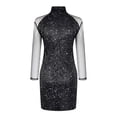 thumbnail image 4 of Babysbule Robes d'Été pour Femmes Liquidation Mode Femmes Décontractée Aguichant Fesses Couture Manches Longues Robe Passe-Partout, 4 of 9