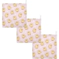 thumbnail image 7 of SKYSONIC Cute Little Duck Flower Baby Muslin Washcloths Face Towel, 3 PCS Cartoon Burp Cloths Cotton Wipes Infant Wash Cloth for Newborn Boys Girls 12"x12", 7 of 7