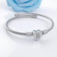 thumbnail image 2 of Pulsera inicial para mujeres y niñas, pulsera con 26 letras del alfabeto, pulseras con dijes de cable y corazón, regalos para ella, 2 of 5