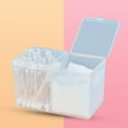 thumbnail image 4 of Yesbay Translucent 2 Grid Cotton Pad Swab Storage Box Case Nail Art Tool Organizer-Translucent, 4 of 6