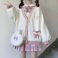 thumbnail image 4 of Cardigan Women LOVE DOCK Loose Sweaters Student Preppy Sweet Girl Cute Knitwear New All-match Soft Hot Sale Basic Coats Women, 4 of 6