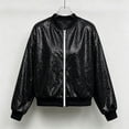 thumbnail image 2 of Sequin Bomber Jackets for Women Full Zip-up Long Sleeve Relaxed Fit Fall Sparkly Stylish Casual Outerwear S-XXL, 2 of 5
