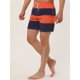 thumbnail image 2 of Lars Amadeus Pantalones cortos de plade verano pahombre con forro de malde bloque de colorrayas NaranAzul Marino 36, 2 of 6