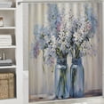 thumbnail image 6 of Creowell Flowers Pretty Shower Curtain 100% Polyester Fiber for Bathroom Home Bathtubs Decor with Hooks 36x72, 6 of 7