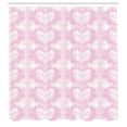 thumbnail image 2 of Ambesonne Pink Shower Curtain, Dreamy Heart Pattern Love Feel, 69"Wx70"L, Soft Pink Pale Mauve, 2 of 4