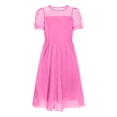thumbnail image 4 of ATOGUTA School Uniform Girls Dress Ruffle Tulle Tutu Dresses Cute Summer Party Princess Sundress Size 5T-16. Hot Pink, 4 of 5