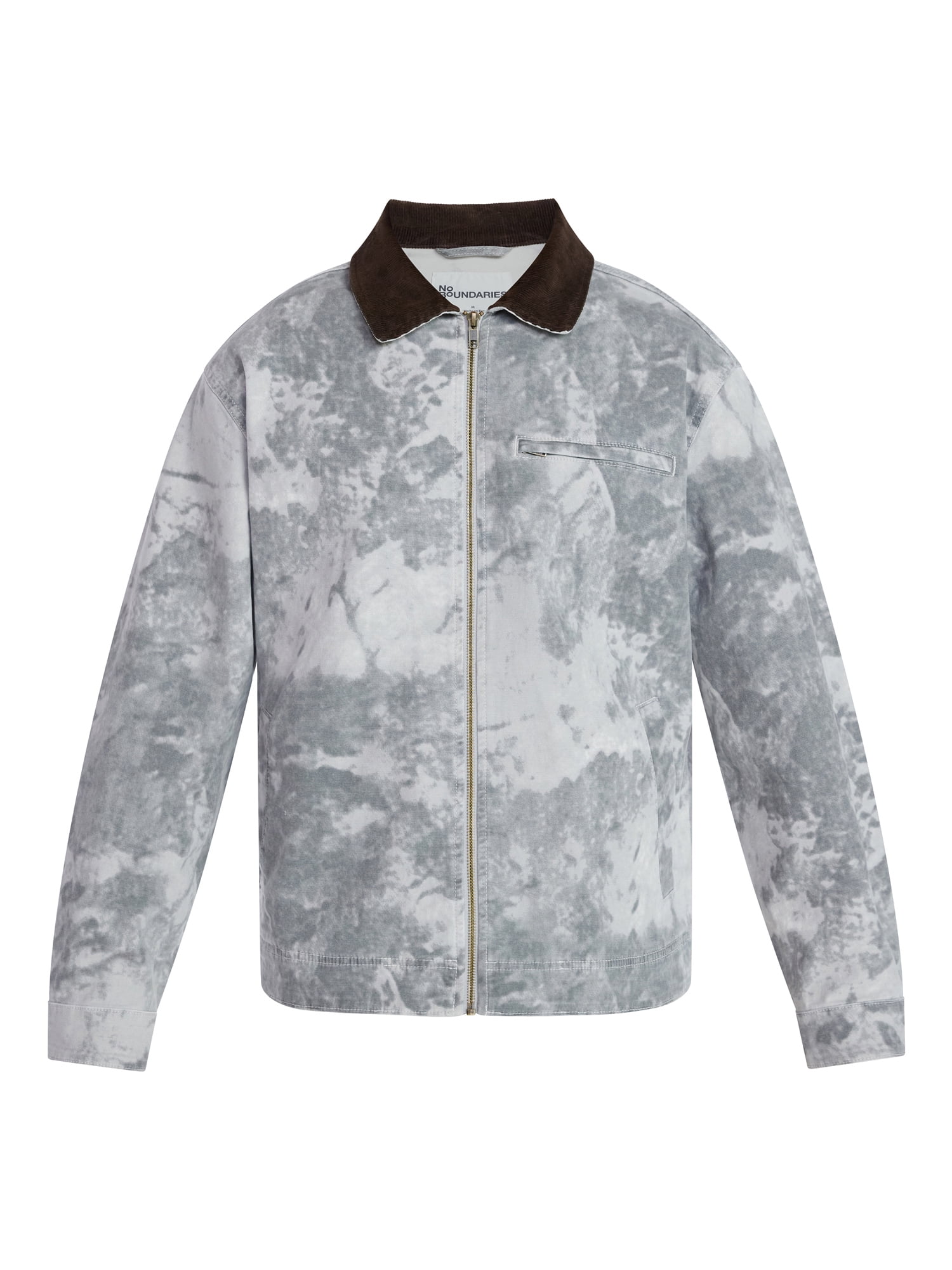 No Boundaries Full Zip Work Jacket with Long Sleeves, Men's XS-5XL