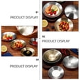thumbnail image 2 of Stainless Steel Sauce Dish 2Pcs Small Sauce Bowls Practical Dessert Bowls 14X14X1.5CM Silver Waterproof For Home Use, 2 of 4