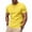 Yellow, variant on Men's Shirts Quick Dry Moisture Wicking Short Sleeve Round Neck Mesh Athletic T-Shirts Yellow XL(XL)