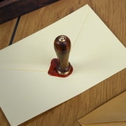 TreasureGurus Vintage Antique Brass Wax Seal Stamp Set Seals Kit Spoon Sticks Burner Wood Box