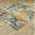 thumbnail image 4 of Avalon Home Marlowe Washable Contemporary Abstract Orange/ Blue Indoor Area Rug, 4 of 13