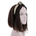 thumbnail image 3 of Motique Accessories Beautiful Holiday Tulle Knot Headband with Sequins for Women and Girls-Gold, 3 of 3