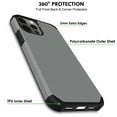 thumbnail image 3 of iPhone 13 PRO Max 2021 6.7 inch A2643 A2484 A2641 A2644 A2645 Protective Reinforced Shockproof Corner TPU Case with Matte Finish Back - Grey, 3 of 5