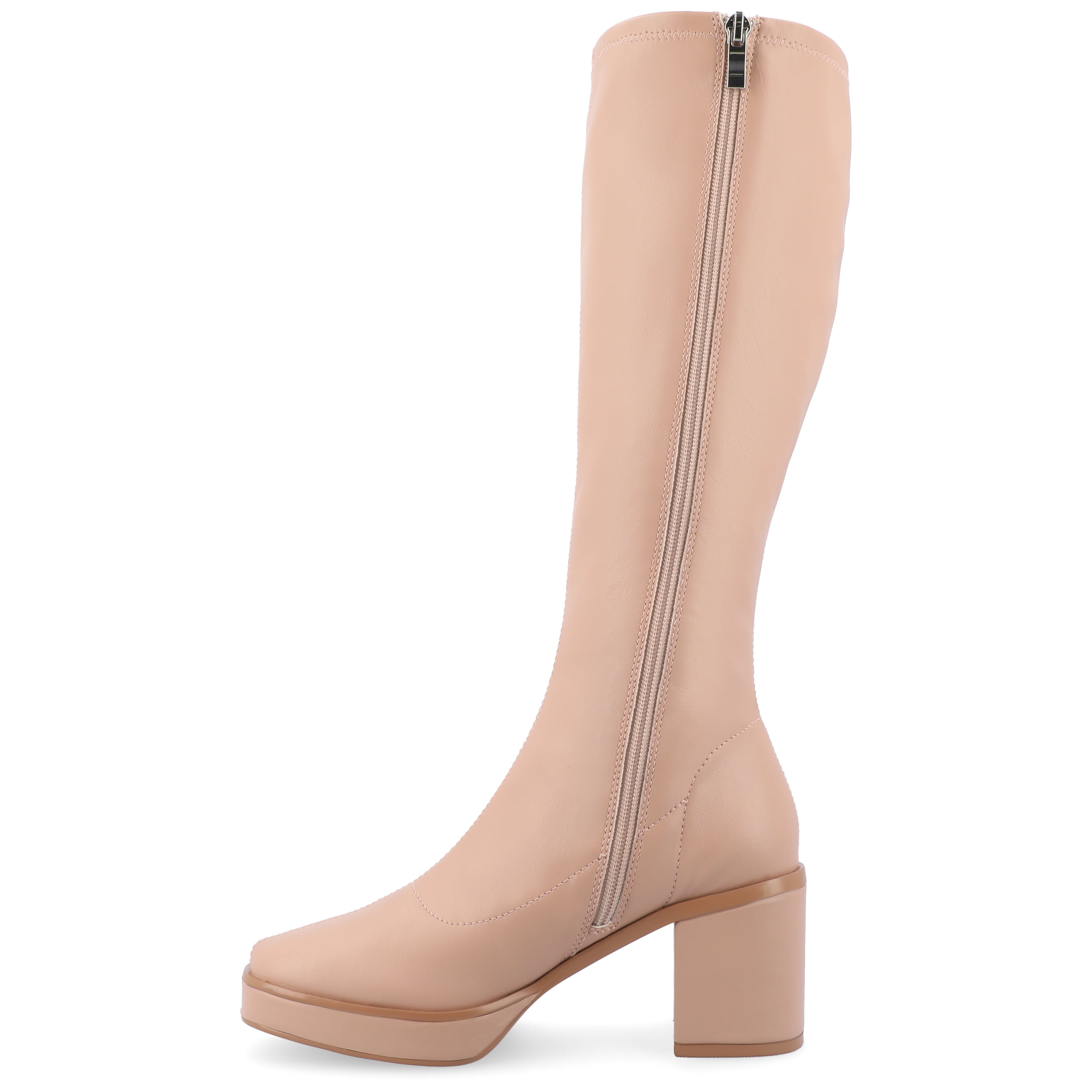 Journee Womens Alondra Platform Square Toe Boots